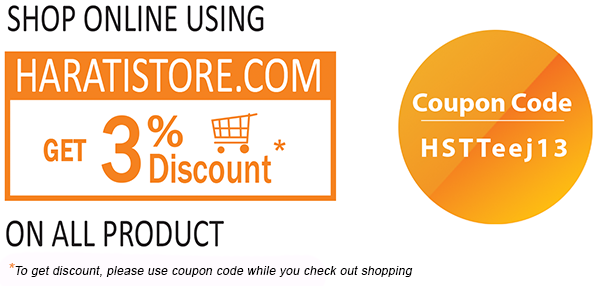 SHOP ONLINE USING
WWW.HARATISTORE.COM
AND GET 3% DISCOUNT 
ON ALL PRODUCT

COUPON CODE
HSTTeej13